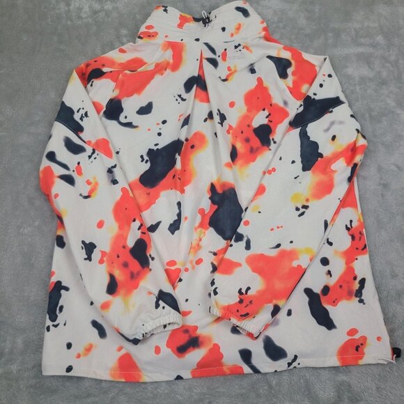 Women's UA RECOVER Woven Upstream Camo Jacket Size Large Orange White‎ Black NWT - Picture 10 of 11